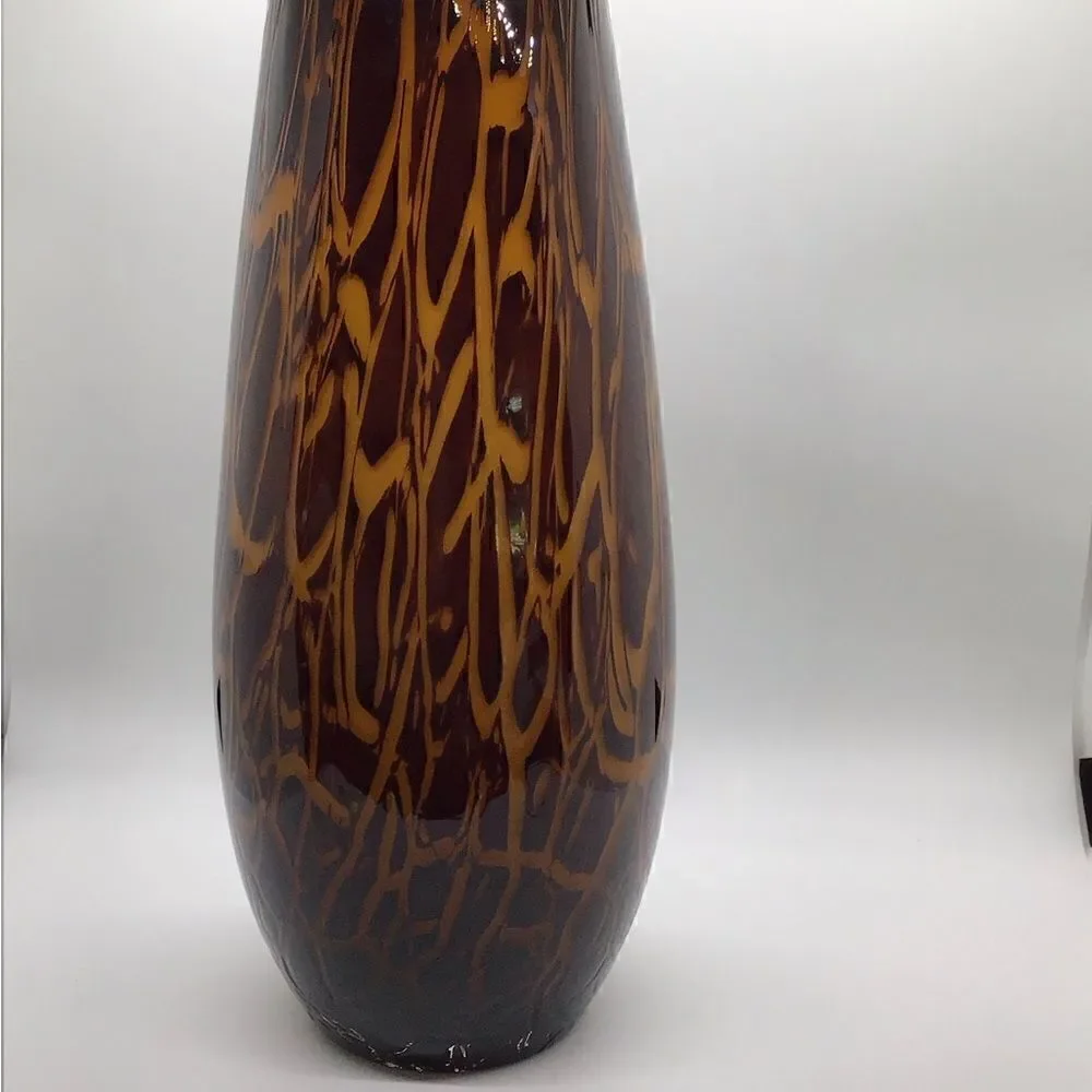 Mikasa Lava Look Art Glass Vase